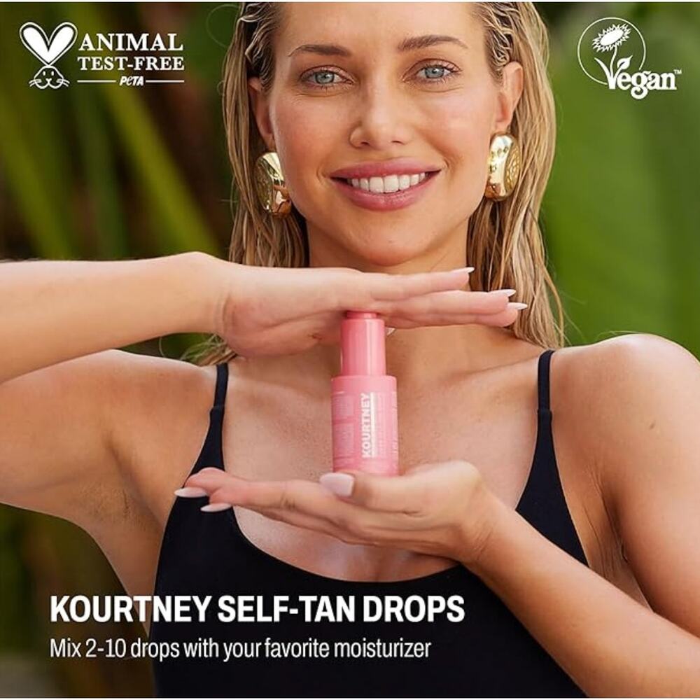 Kourtney Clear Self Tan Drops Gradual to Extra Dark - Picture 2 of 5